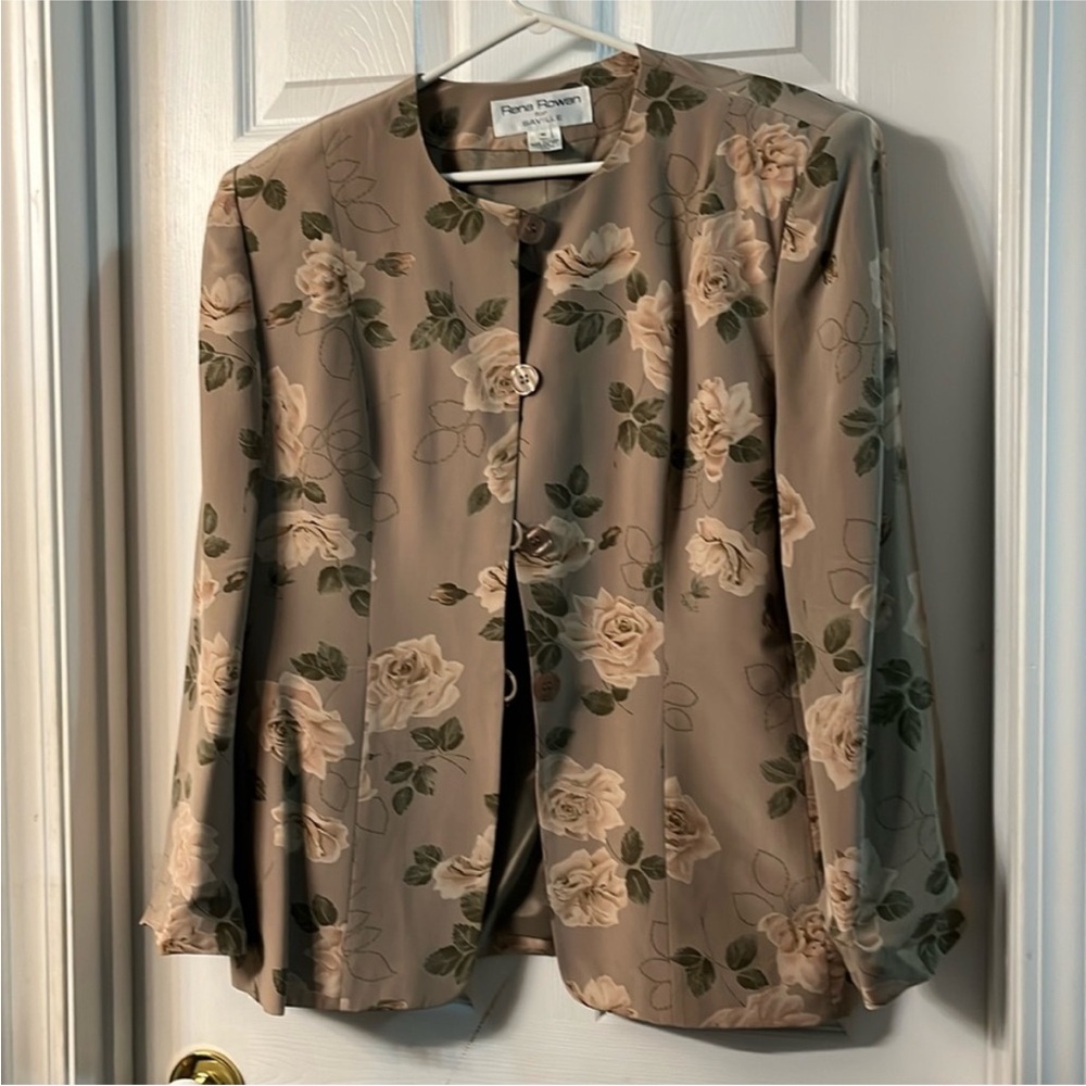 Floral Women's Jacket - Tan